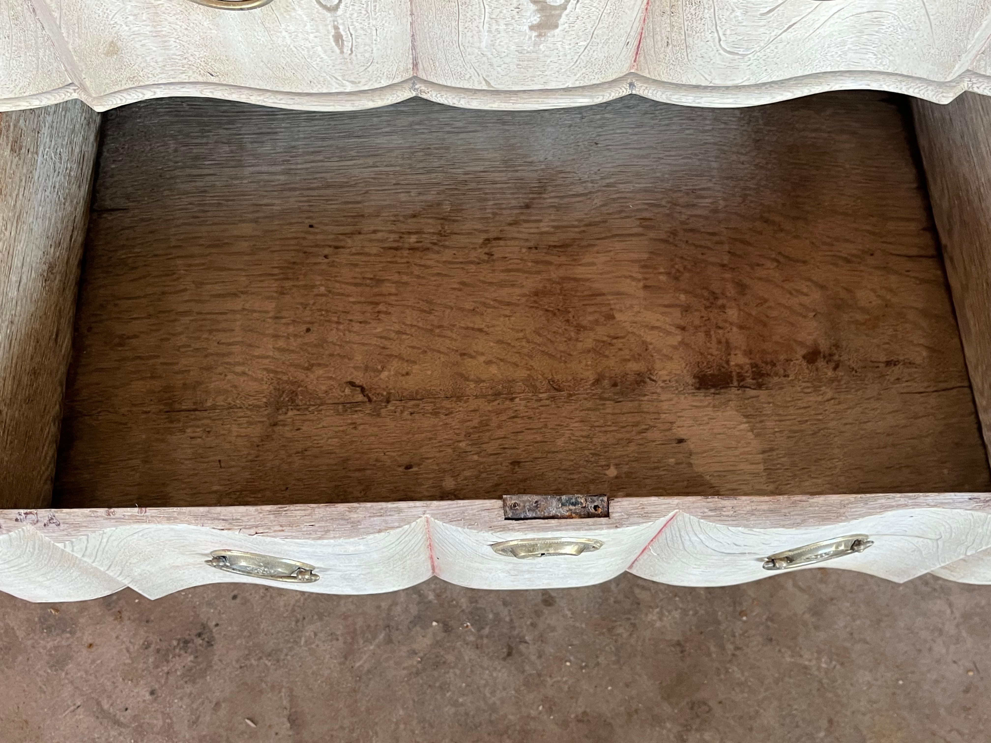 Comò / Cassettiera in rovere sbiancato olandese del XIX secolo in vendita 7