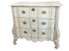 19th Century Dutch Bleached Oak Commode / Chest of Drawers