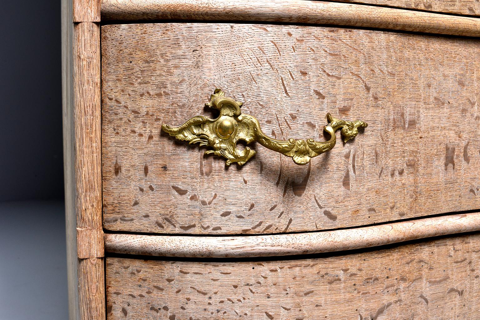 Bleached Oak Cupboard with Scrolled Top 7