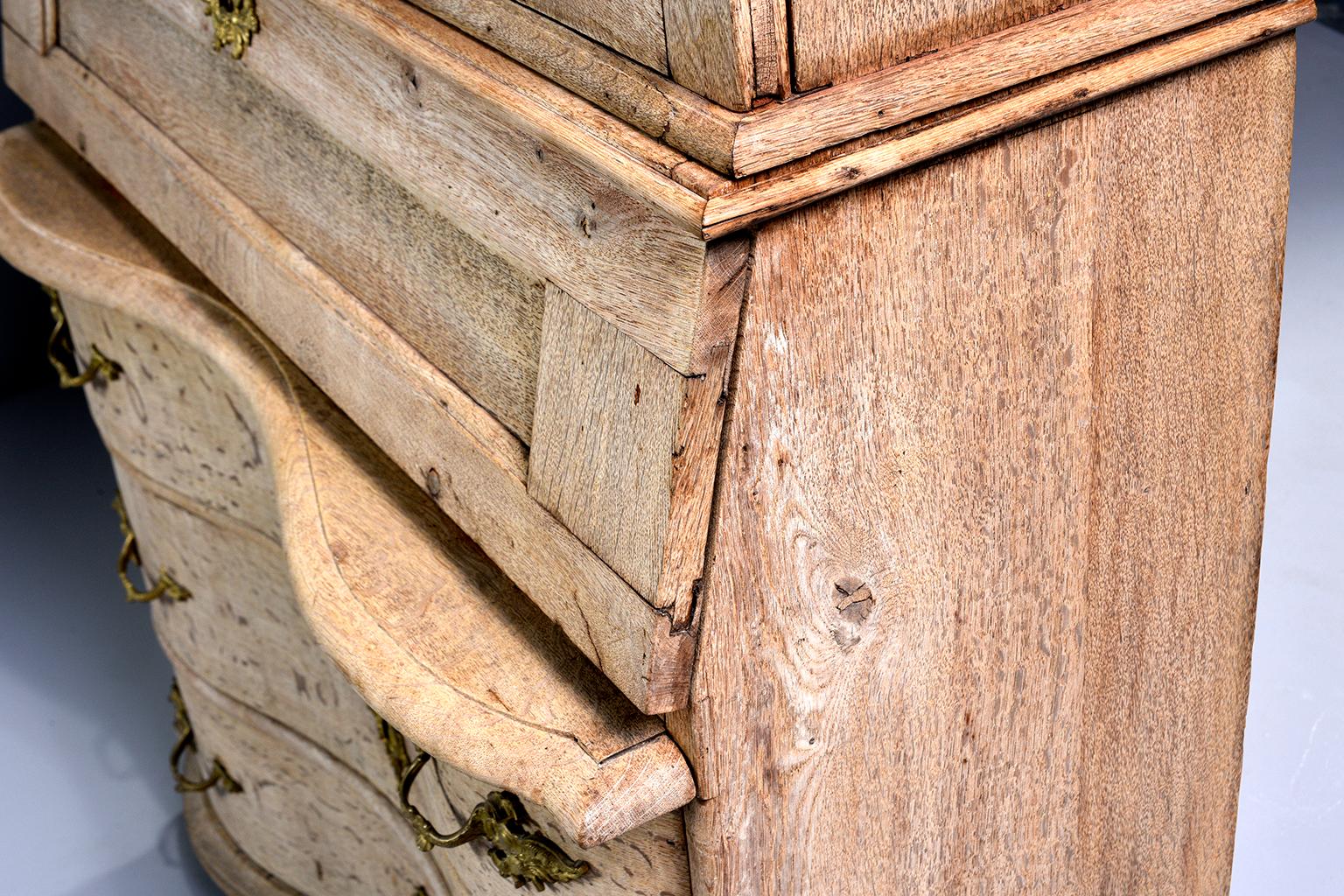 Bleached Oak Cupboard with Scrolled Top 1