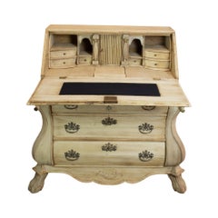 19th Century Dutch Bleached Oak Secretaire