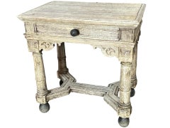 19th Century Dutch Bleached Oak Side Table
