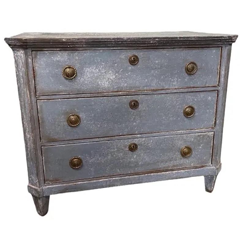 Cassettiera olandese blu del XIX secolo in vendita 5
