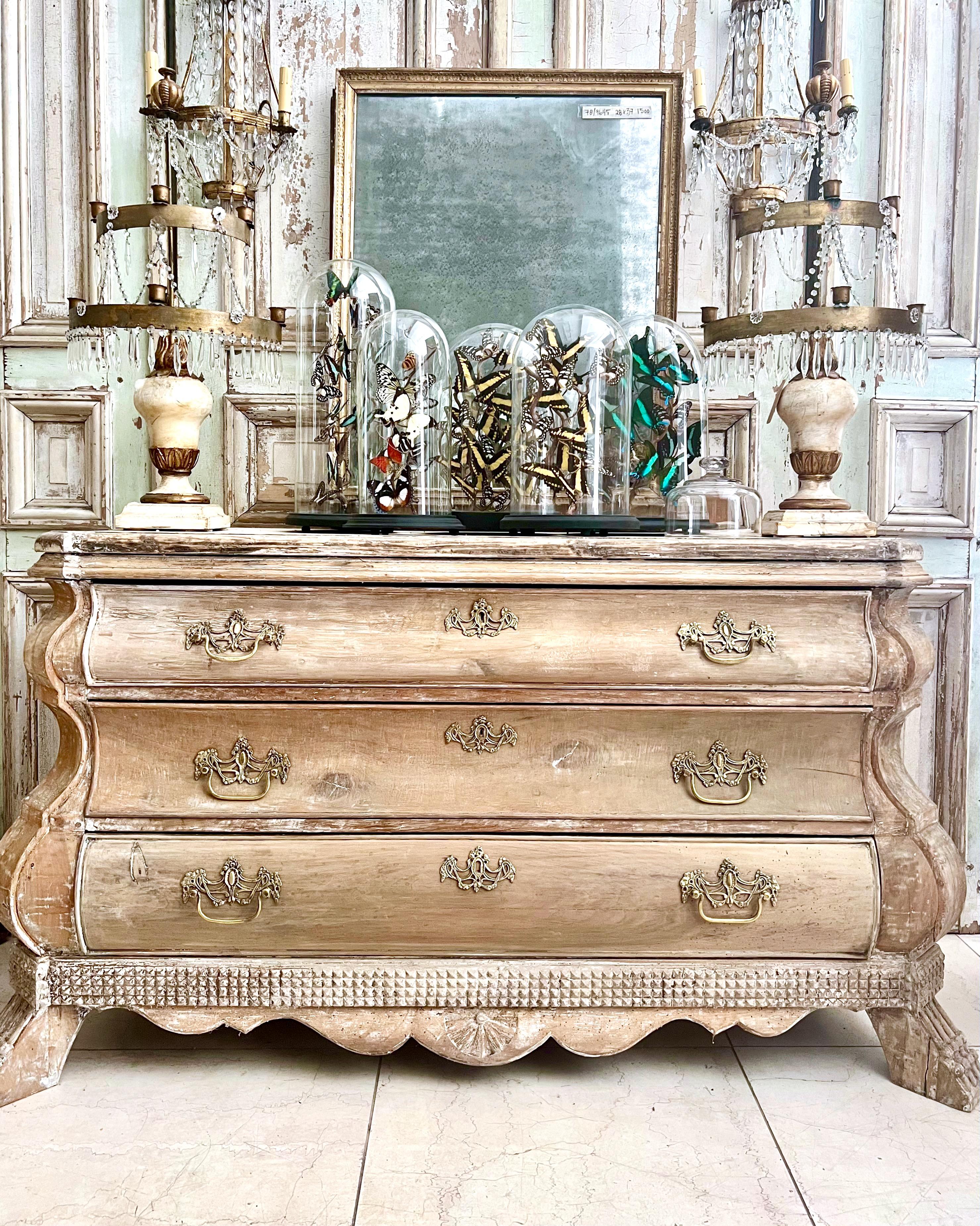 Bronze 19th Century Dutch Bombe Commode