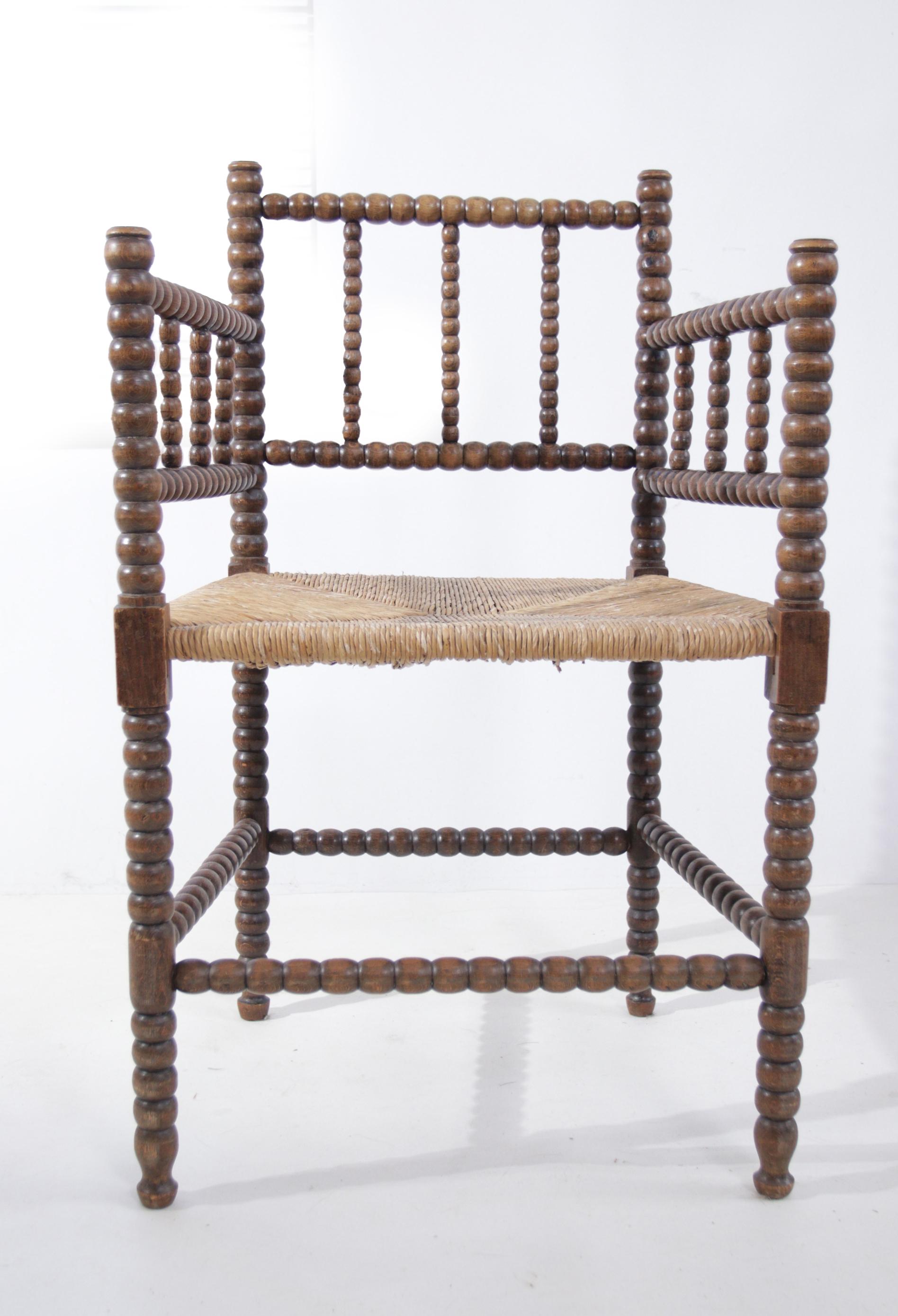19th Century Dutch Bonnin Wooden Armchair For Sale 6