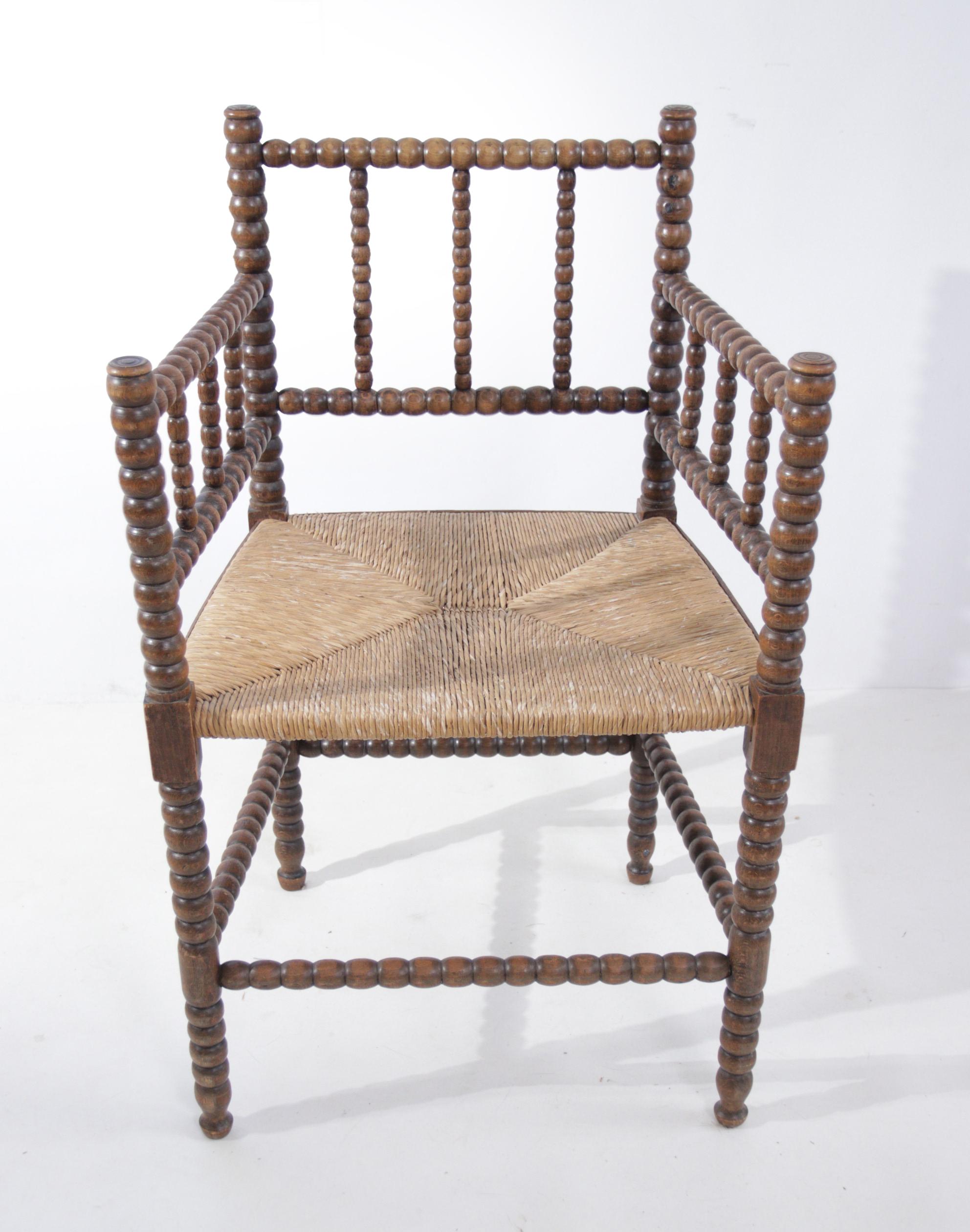 19th Century Dutch Bonnin Wooden Armchair For Sale 7