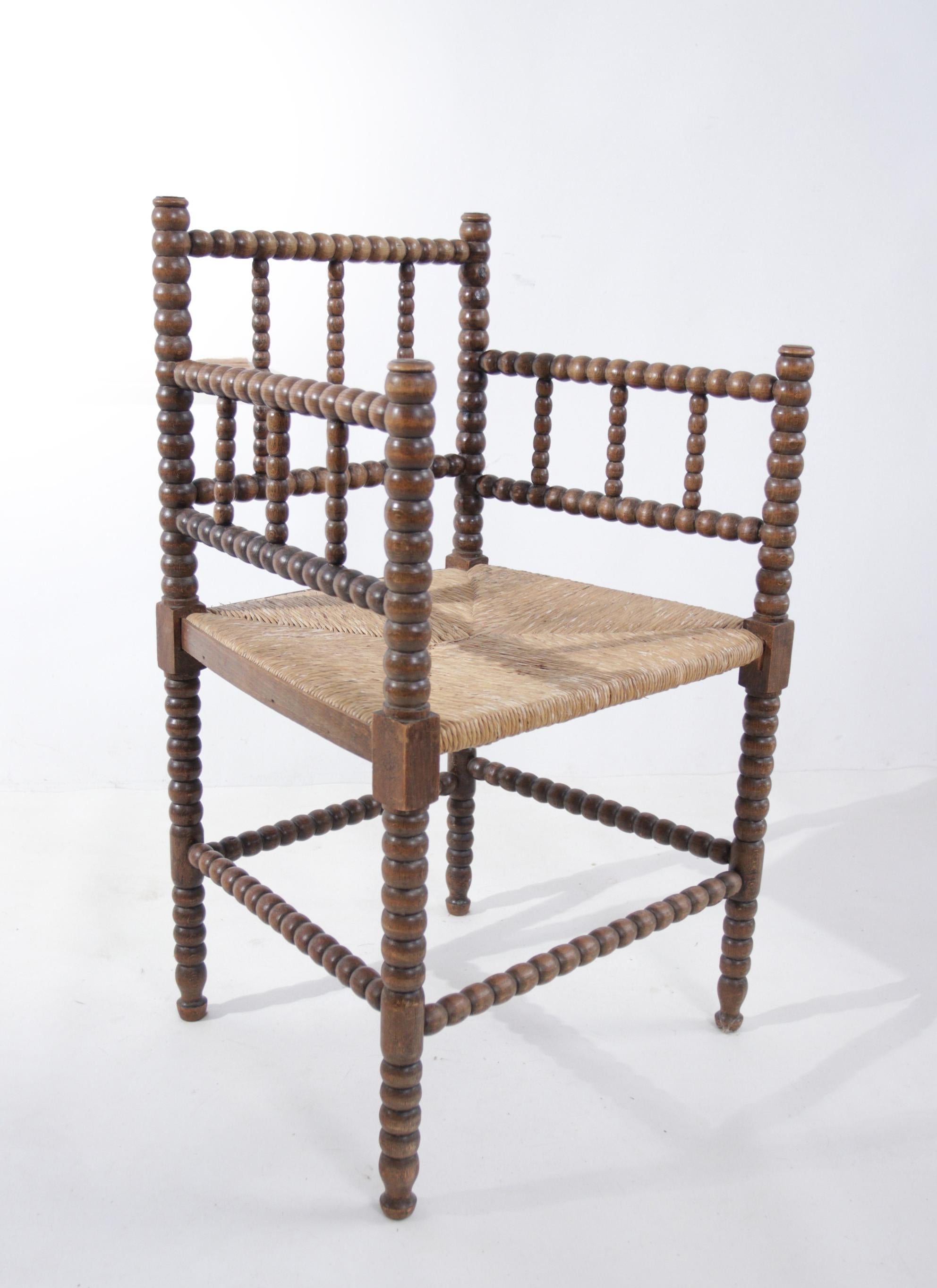 19th Century Dutch Bonnin Wooden Armchair For Sale 8
