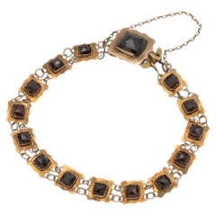 19th-century Dutch bracelet decorated with rose-cut garnets.
