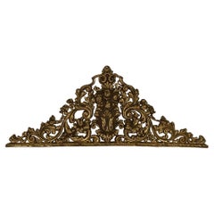 19th Century Dutch Brass Repousse Mirror Crown