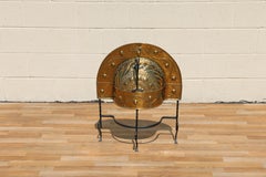 19th Century Dutch Brass & Wrought Iron Curfew Fireplace Hood  Fire Screen