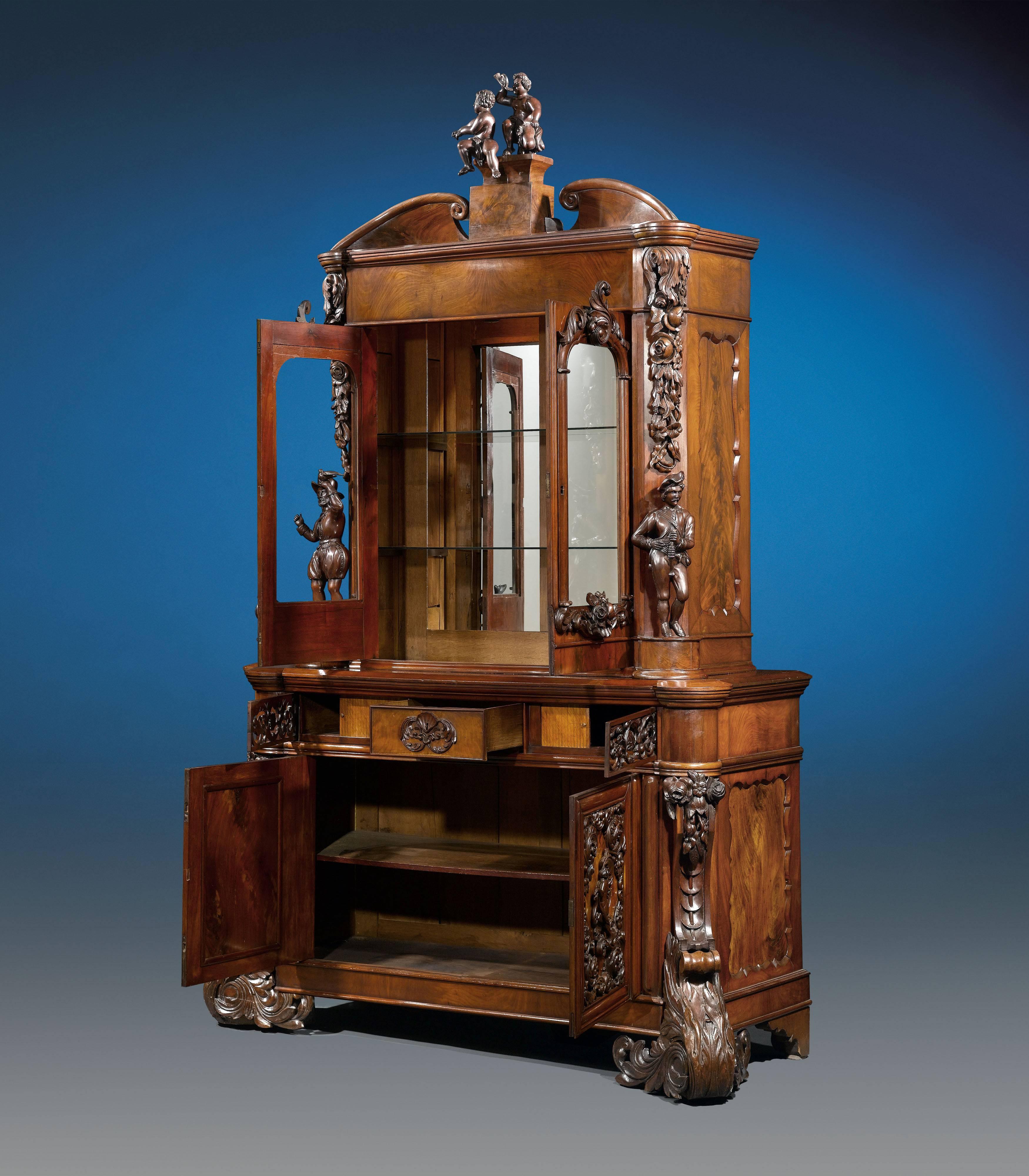 Other 19th Century Dutch Bureau Bookcase For Sale