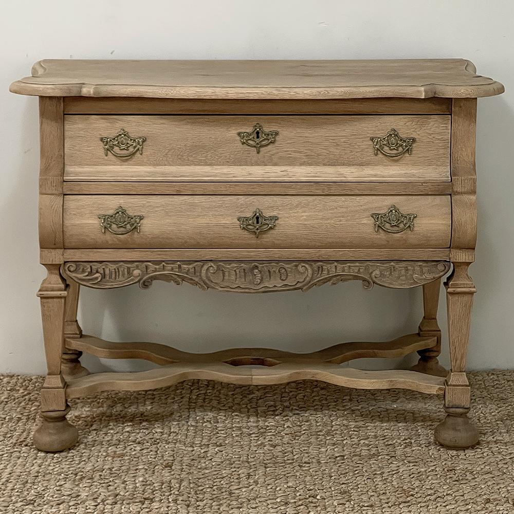 Louis XIV 19th Century Dutch Chest of Drawers in Stripped Oak For Sale