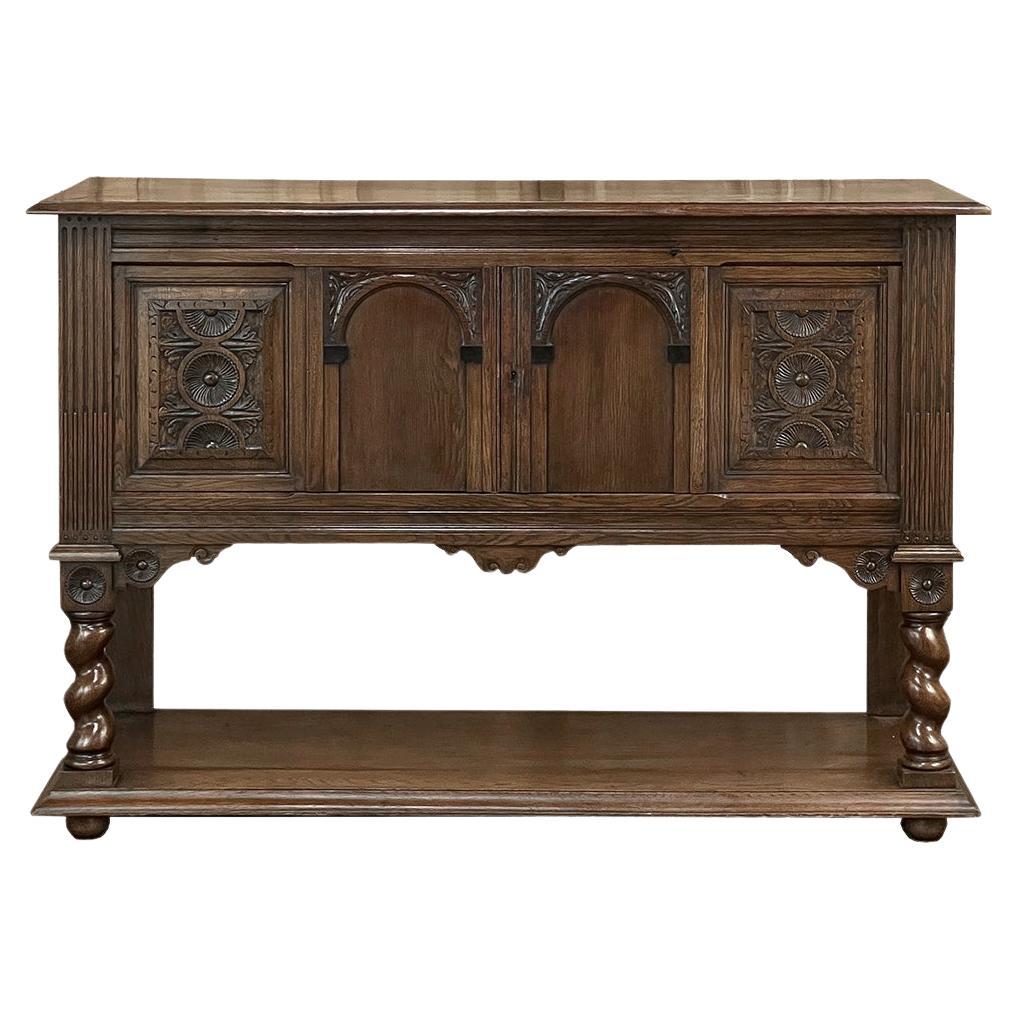 19th Century Dutch Colonial Neoclassical Raised Buffet ~ Cabinet