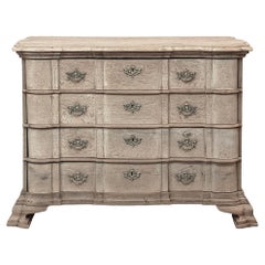 Commode à rayures du 19e siècle de style colonial hollandais