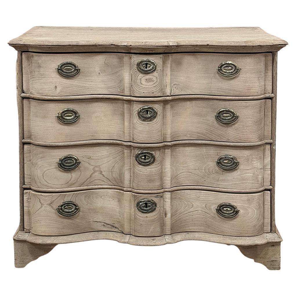 19th Century Dutch Colonial Stripped Oak Chest of Drawers