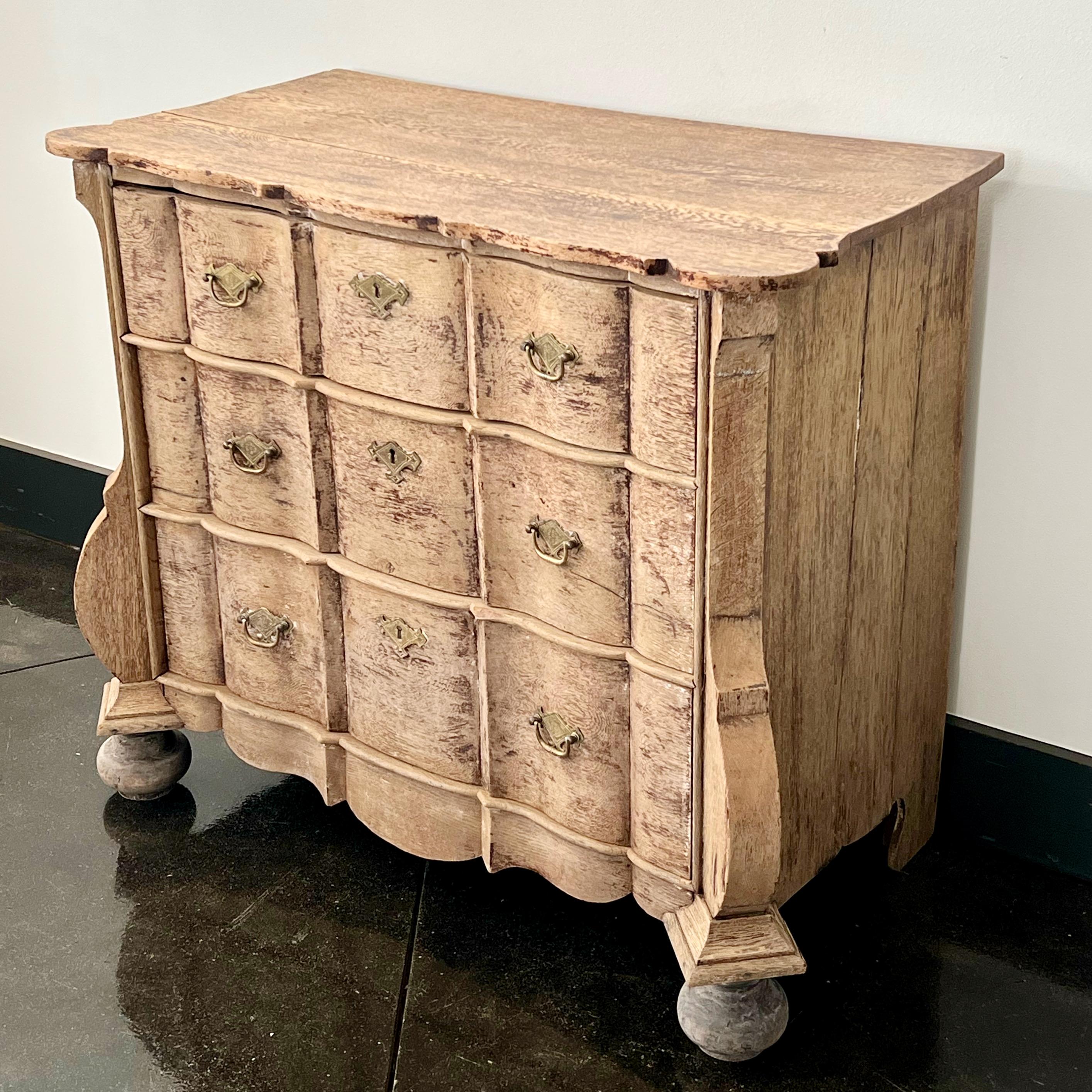 Bleached 19th Century Dutch Commode For Sale