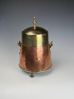 19th-Century Dutch Copper and Brass 'Doofpot' (Ember Pot)