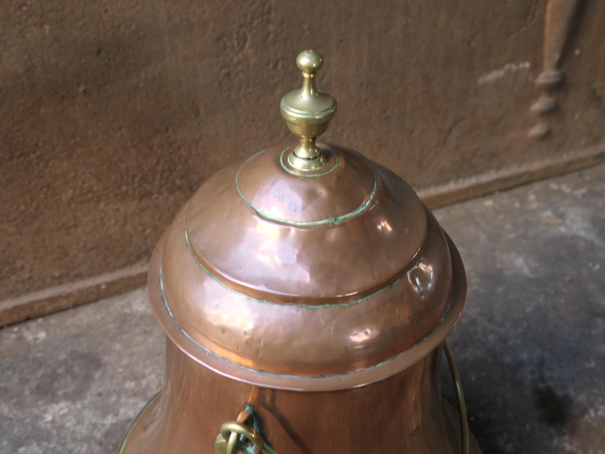 19th Century Dutch Copper and Brass 'Doofpot' / Extinguishing Pot For Sale 6