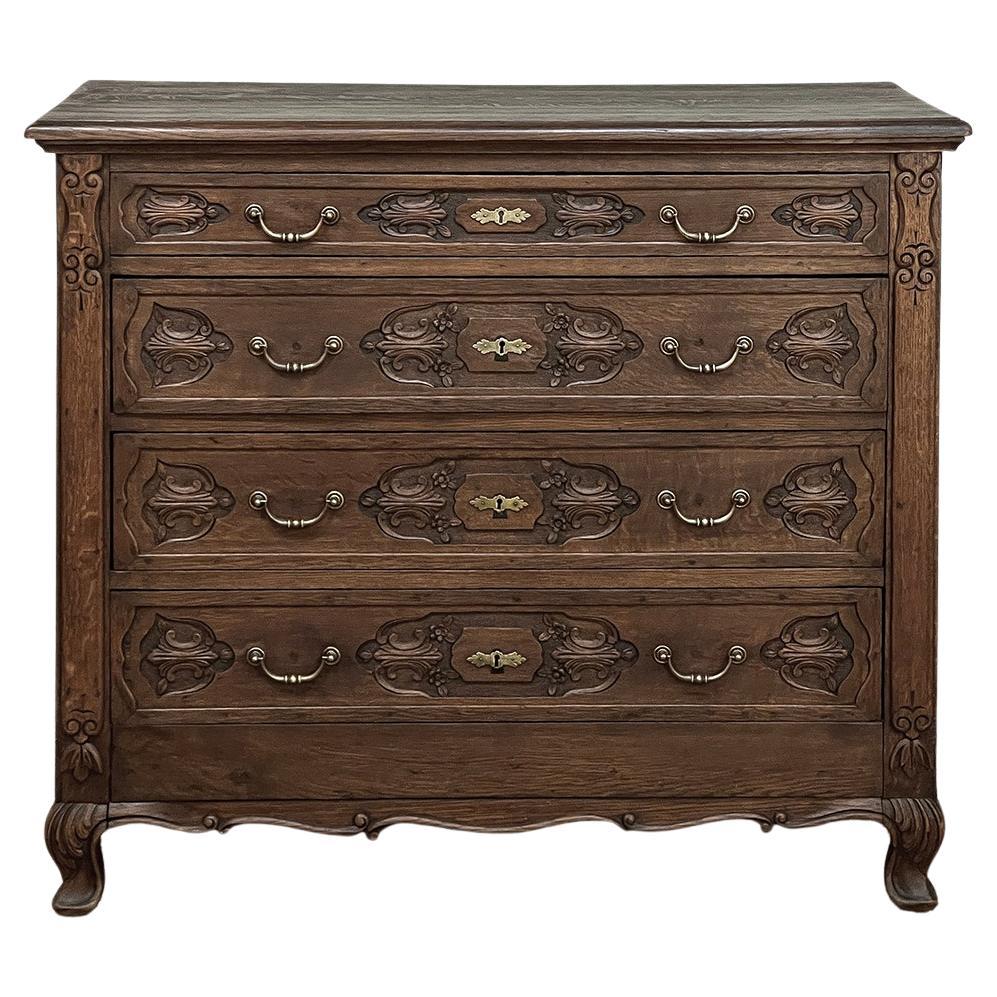 Commode française du 19ème siècle de style hollandais ~ Commode à tiroirs