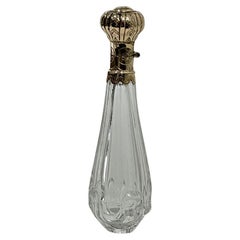 19th Century Dutch Crystal and Gold Scent- or Perfume Bottle