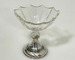 Niederländisches Kristall des 19. Jahrhunderts mit silbernem Salzkeller von van Delden von van Delden 1829-1846