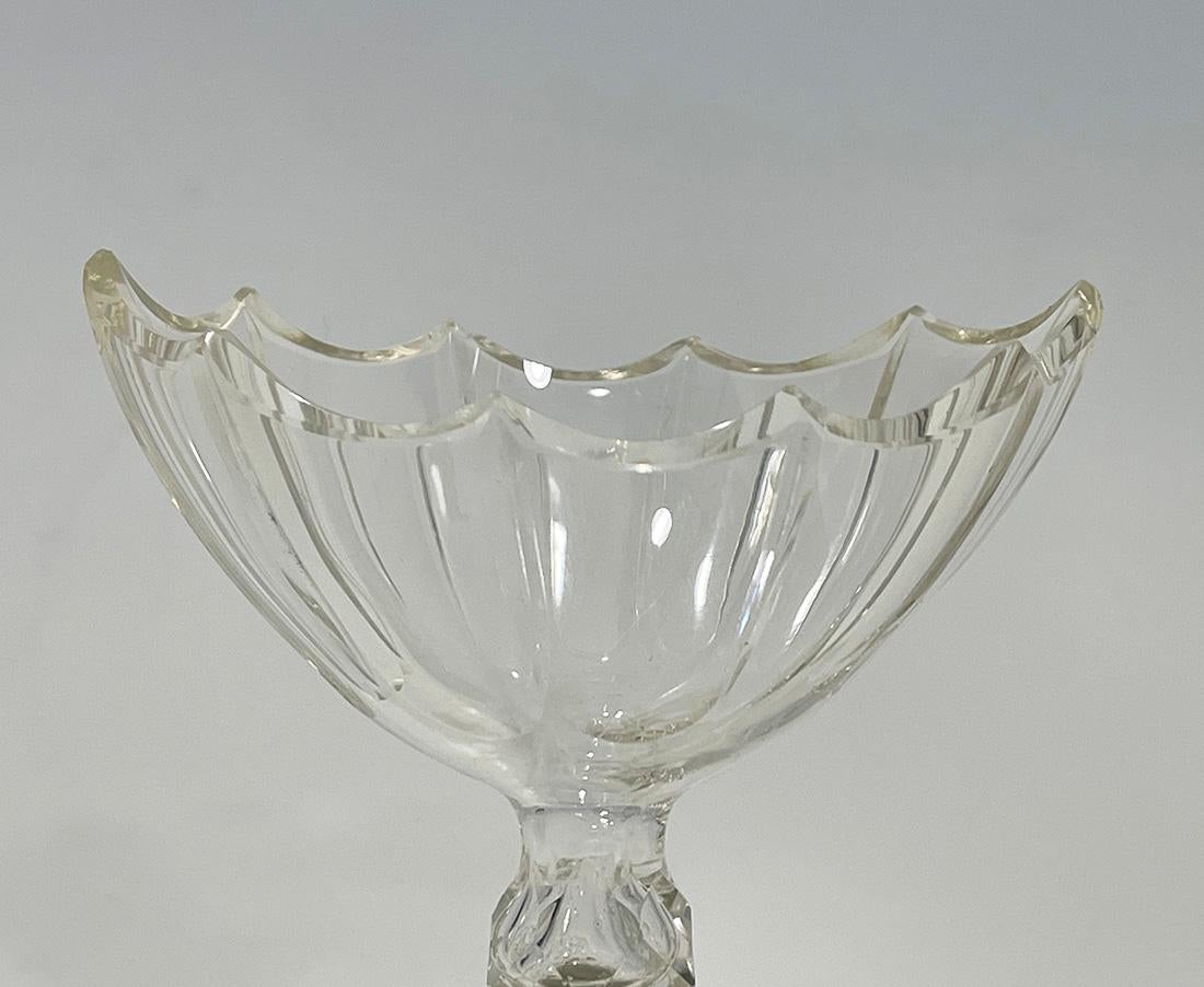Silver 19th Century Dutch crystal with silver salt cellar by van Delden 1829-1846 For Sale