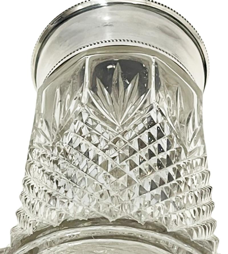 19th Century Dutch crystal with silver sugar or cacao sifter, ca 1890 For Sale 3