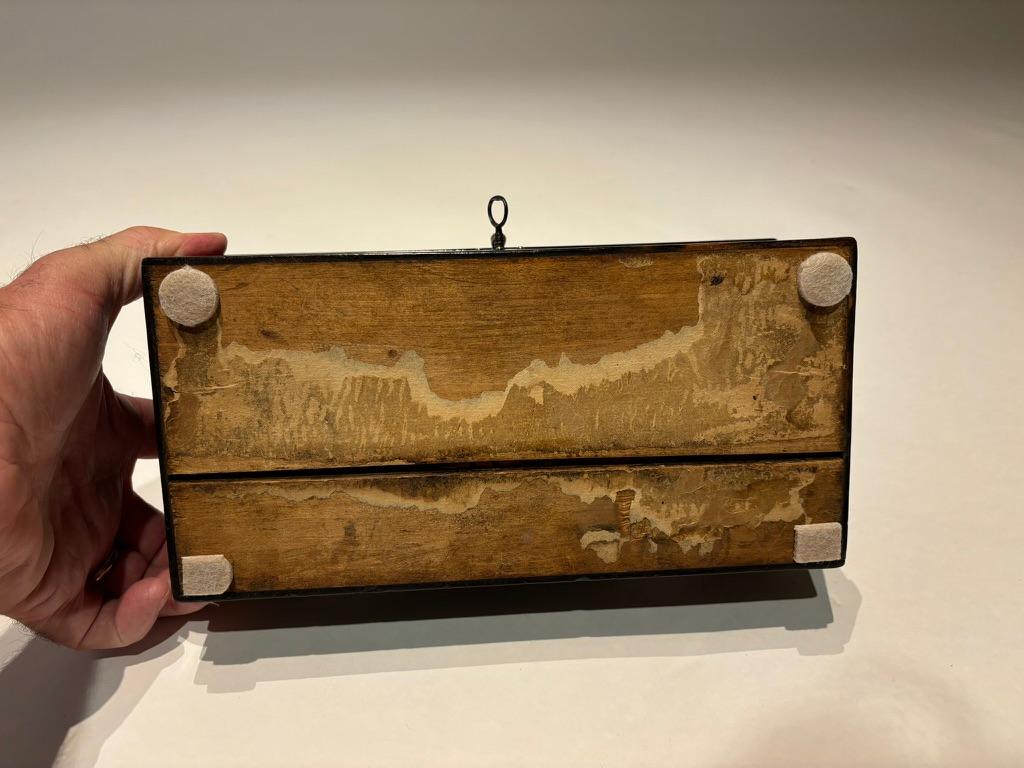 Scatola olandese in ebano del XIX secolo con cerniere e supporti in argento in vendita 9