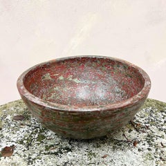 19th Century Dutch Elm Hand Turned Bowl Original Paint