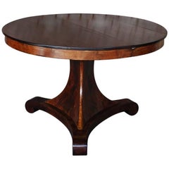 Antique 19th Century Dutch Empire Extendable Mahogany Dining Table
