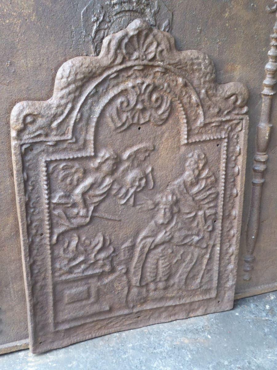 Victorian 19th Century Dutch 'David's Punishment' Fireback / Backsplash For Sale