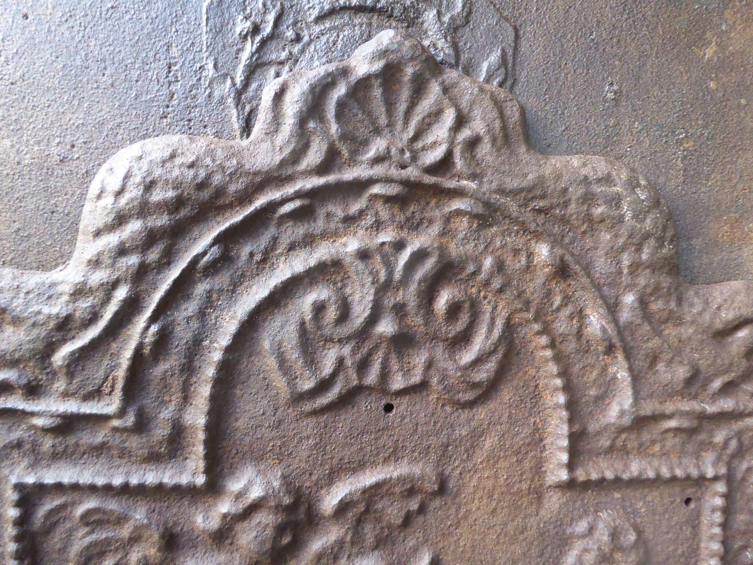 Cast 19th Century Dutch 'David's Punishment' Fireback / Backsplash For Sale