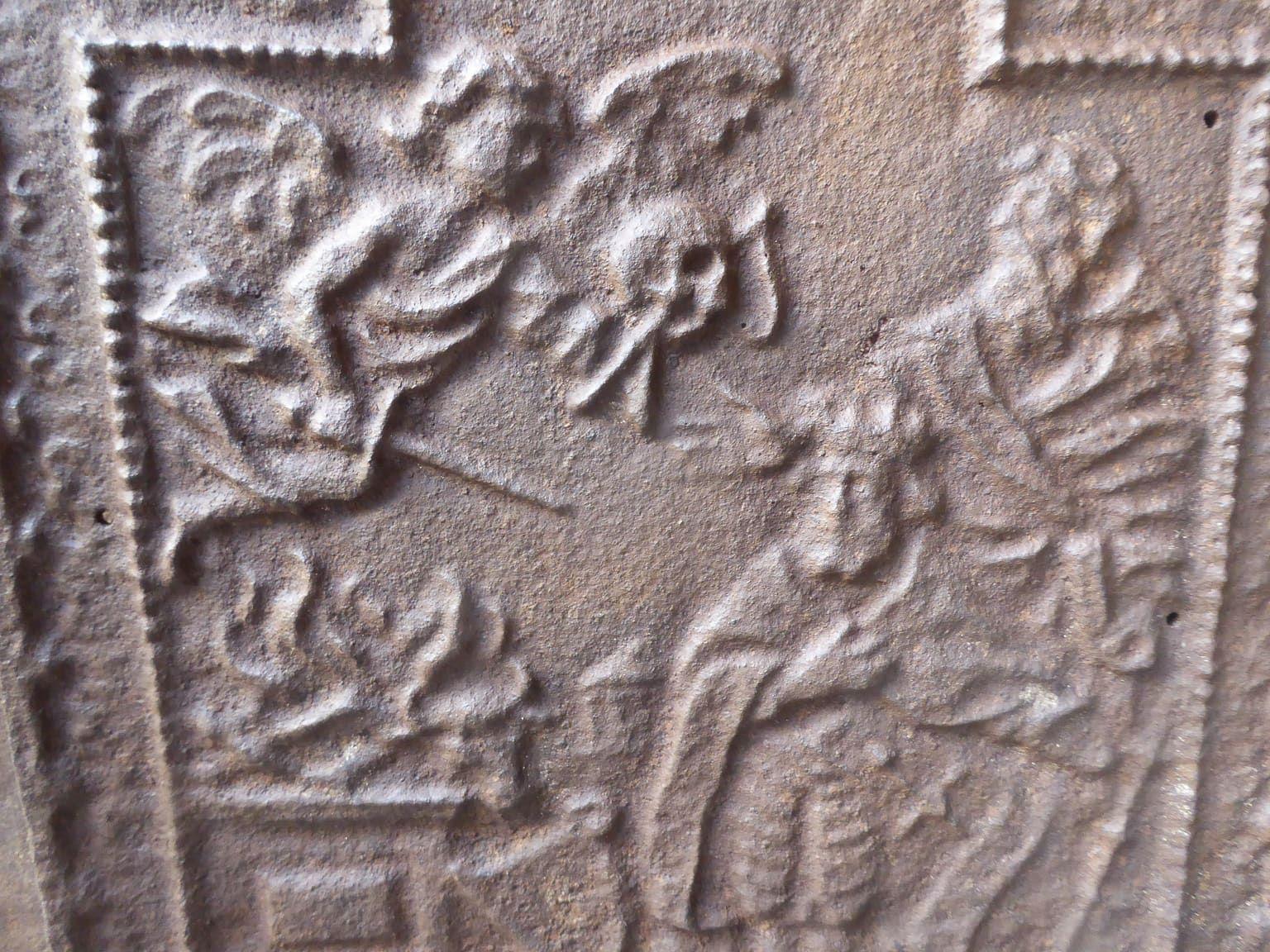 19th Century Dutch 'David's Punishment' Fireback / Backsplash In Good Condition For Sale In Soest, NL