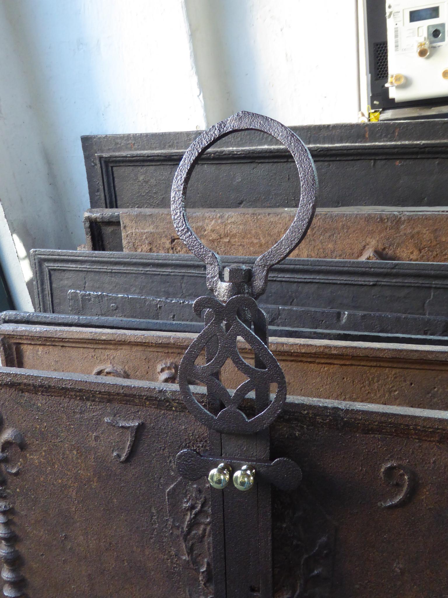 19th Century Dutch Fireplace Trammel or Pot Hanger In Good Condition For Sale In Amerongen, NL