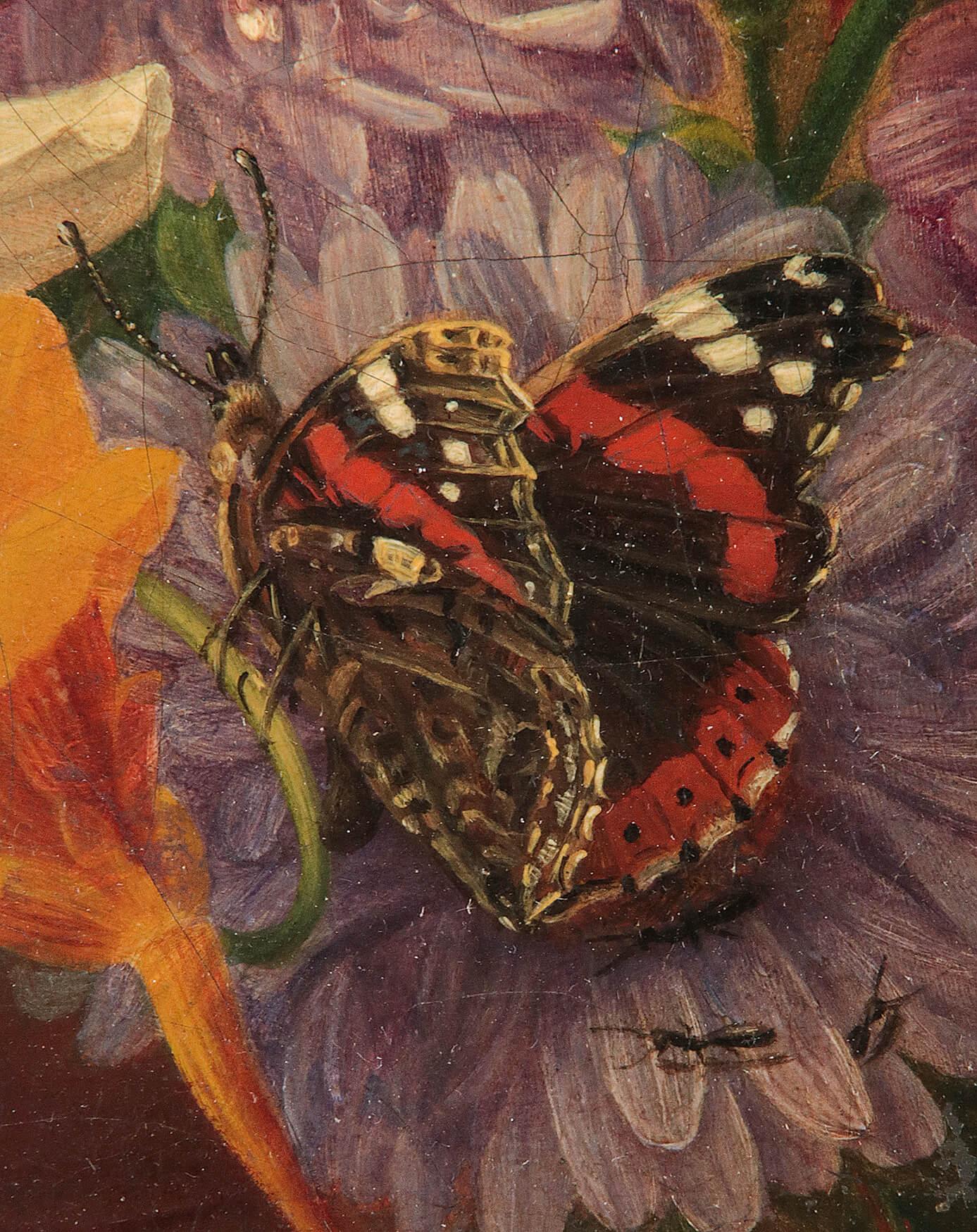 19th Century Dutch Renaissance Flower Still-Life Oil Painting - A. de Steenbault 3