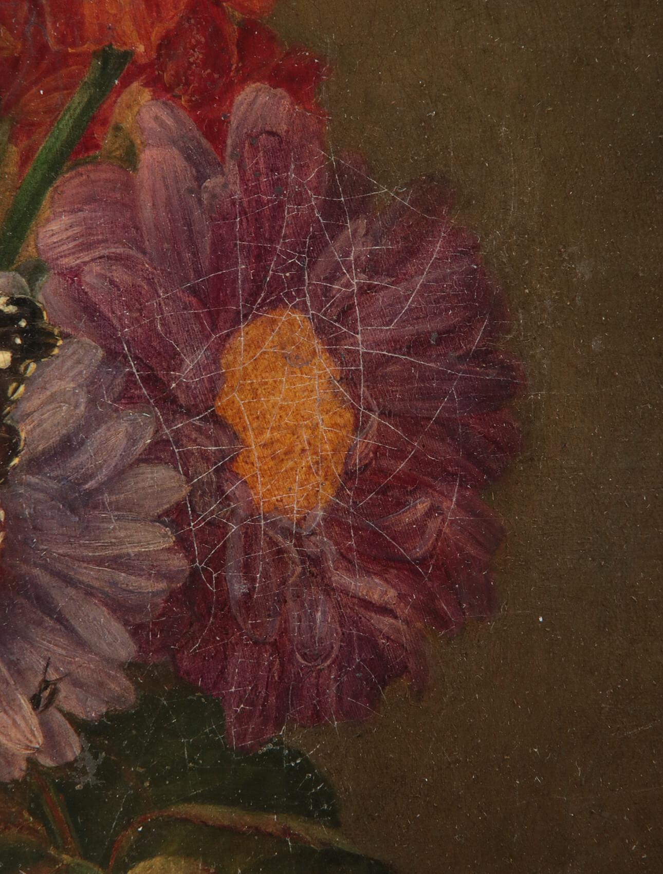 19th Century Dutch Renaissance Flower Still-Life Oil Painting - A. de Steenbault 7
