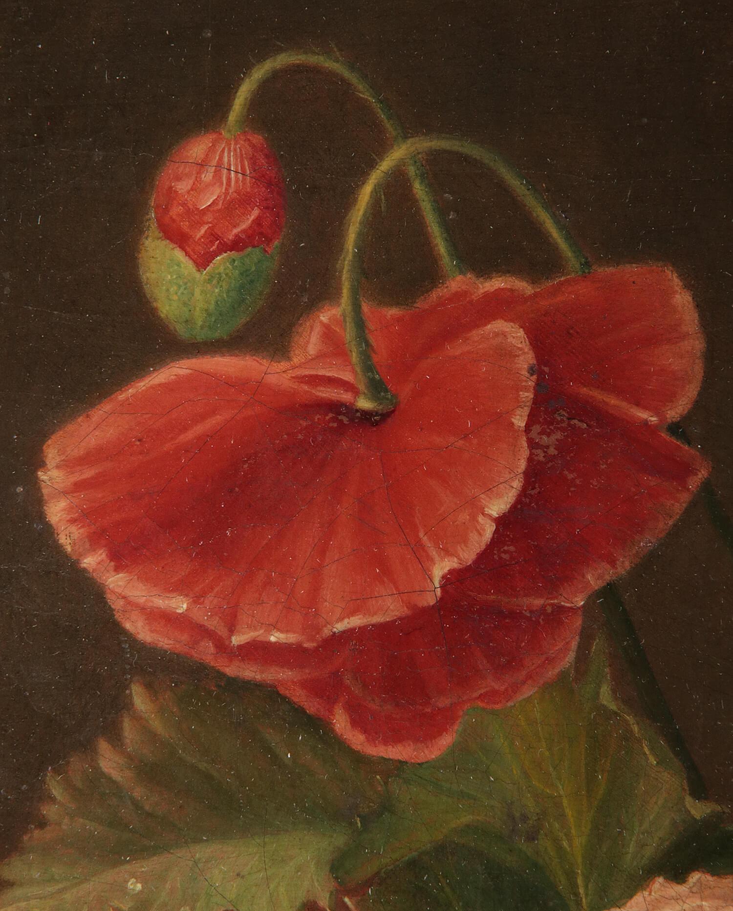 19th Century Dutch Renaissance Flower Still-Life Oil Painting - A. de Steenbault 2