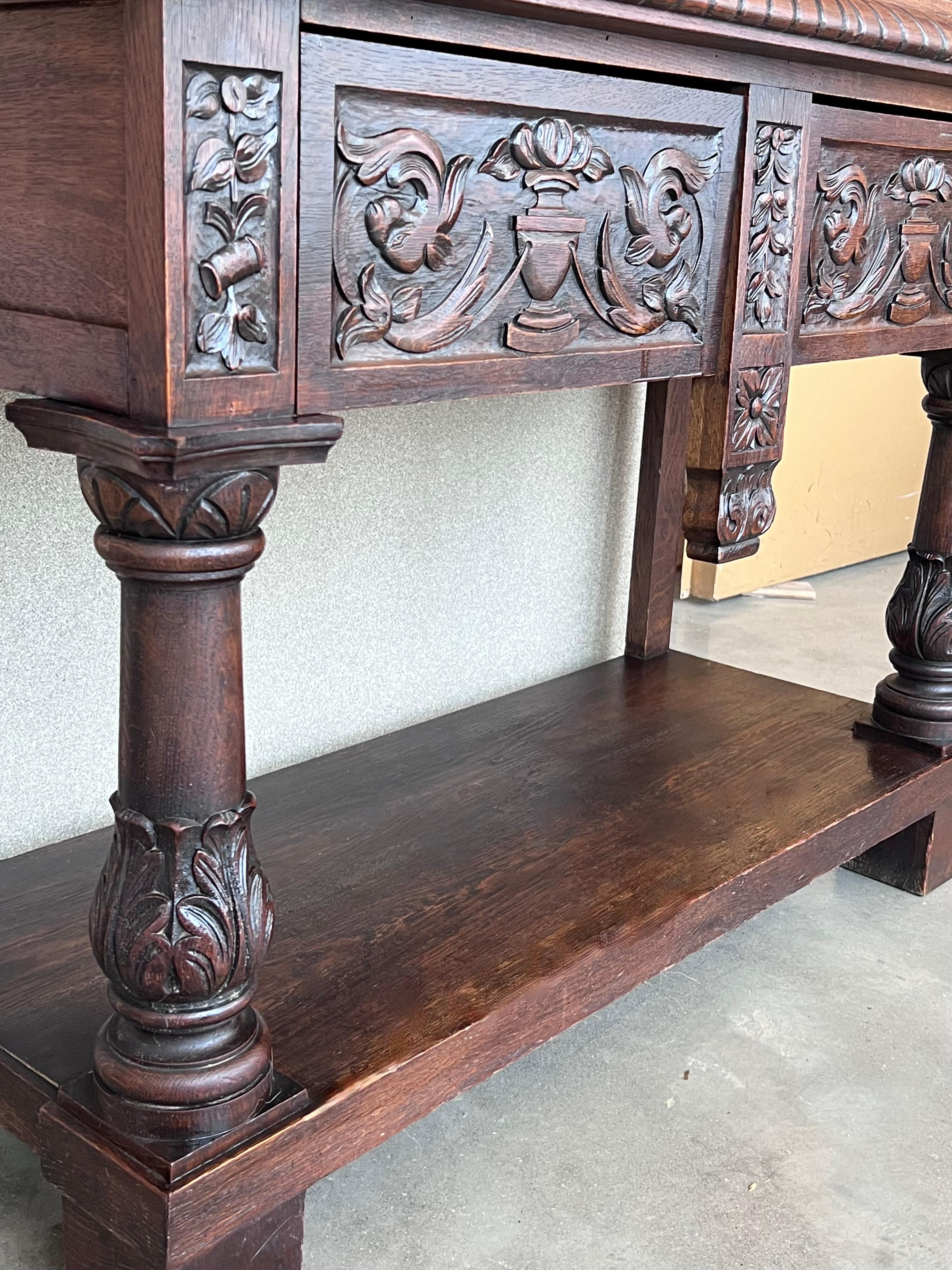 19th Century Dutch Hand Carved Renaissance Raised Cabinet For Sale 2