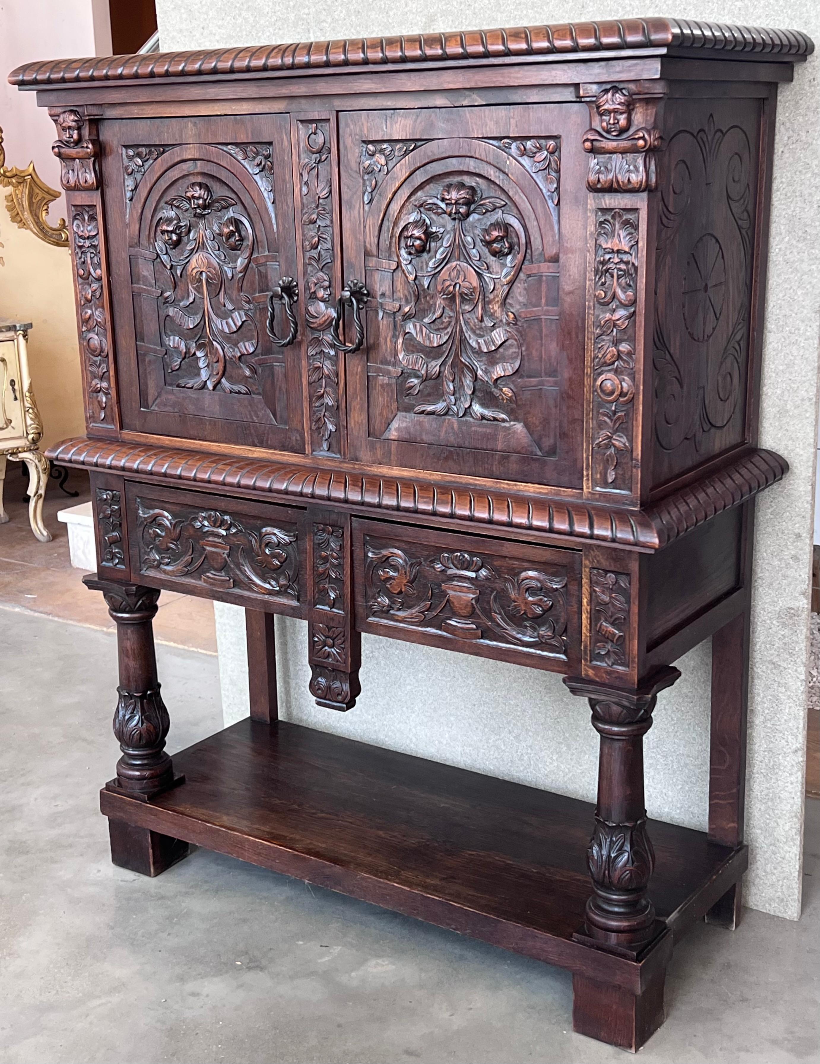 hand carved cabinet