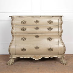 19th Century Dutch Hand Painted Bombe Commode