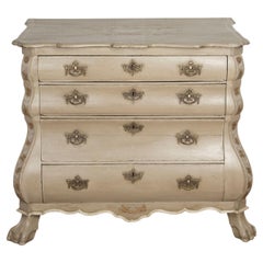 19th Century Dutch Hand Painted Bombe Commode