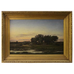 19th Century Dutch Bucolic Landscape by Jan Nicholaus Lockhorst