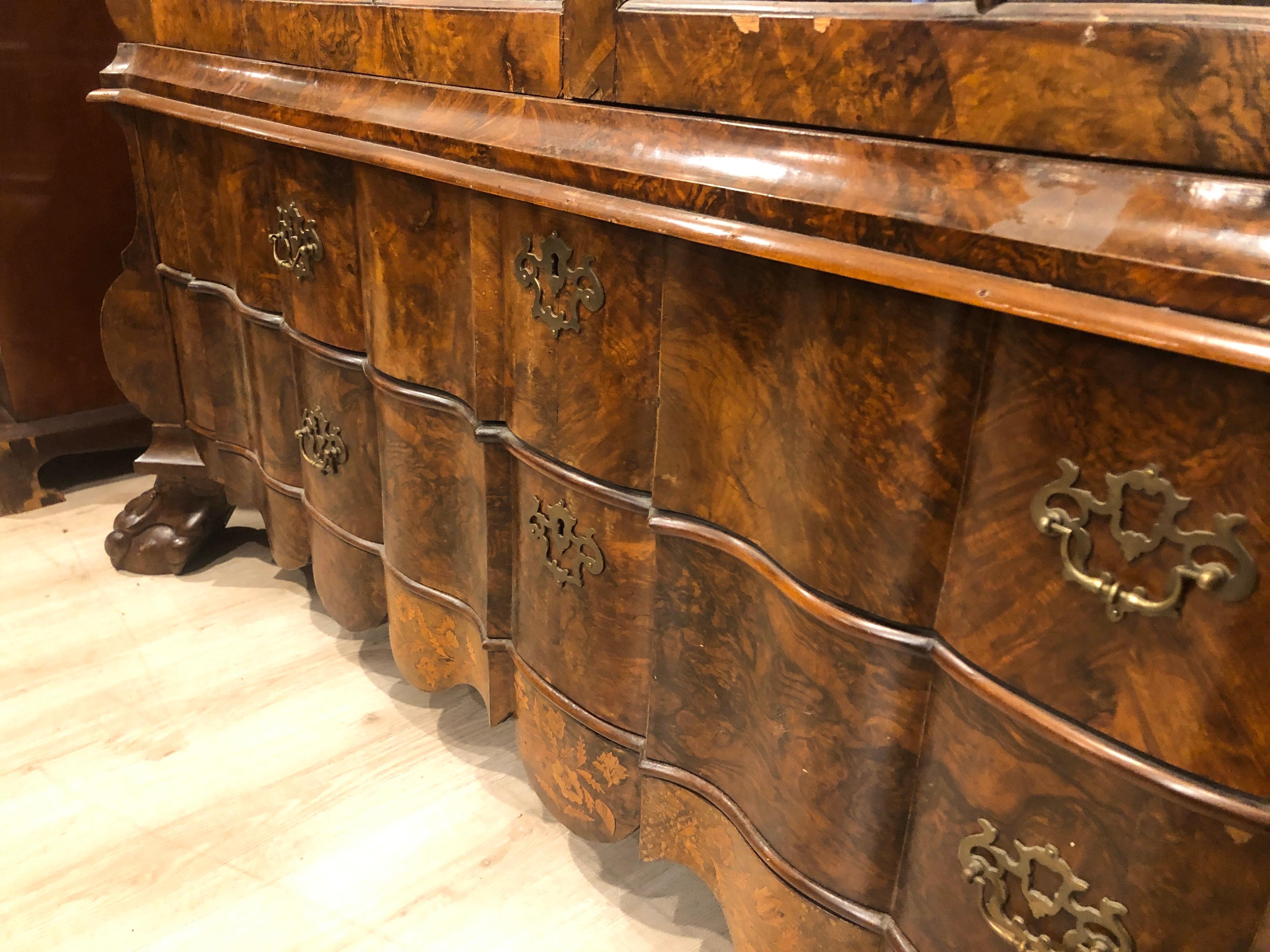 Incrusté Cabinet en bois marqueté Louis XVI hollandais du 19e siècle, 1820 en vente