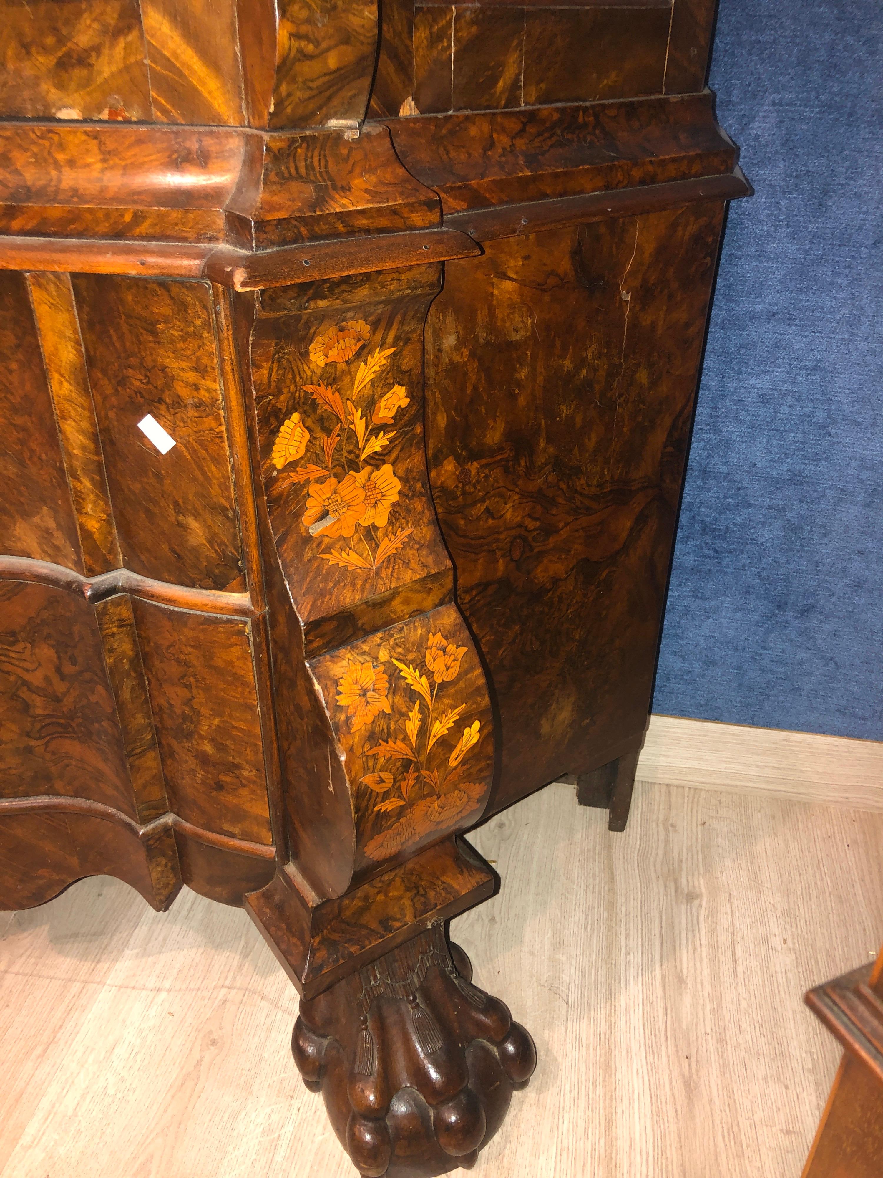 Début du XIXe siècle Cabinet en bois marqueté Louis XVI hollandais du 19e siècle, 1820 en vente