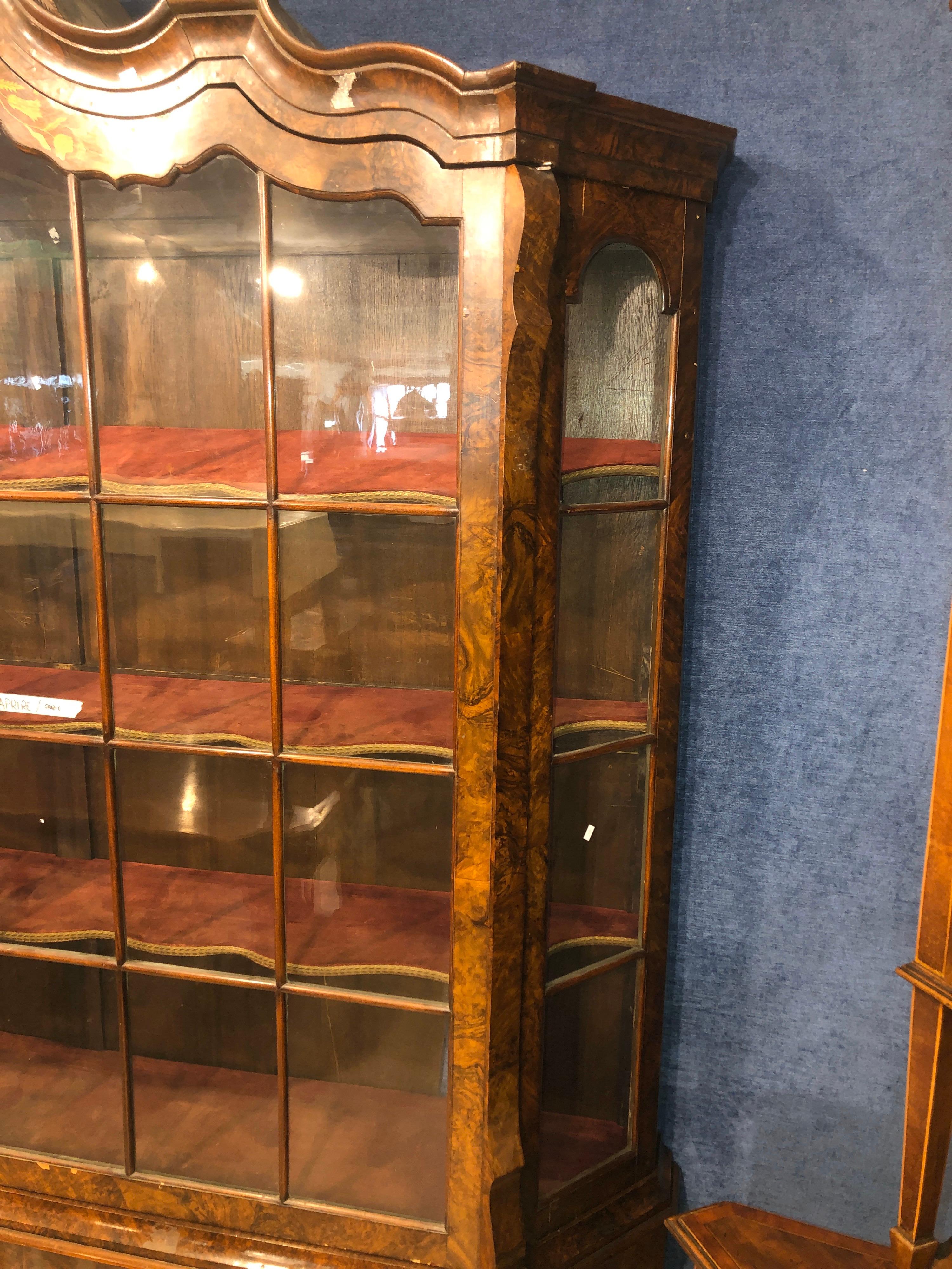 19th Century Dutch Louis XVI Wood Walnut Inlaid Cabinet, 1820 For Sale 1