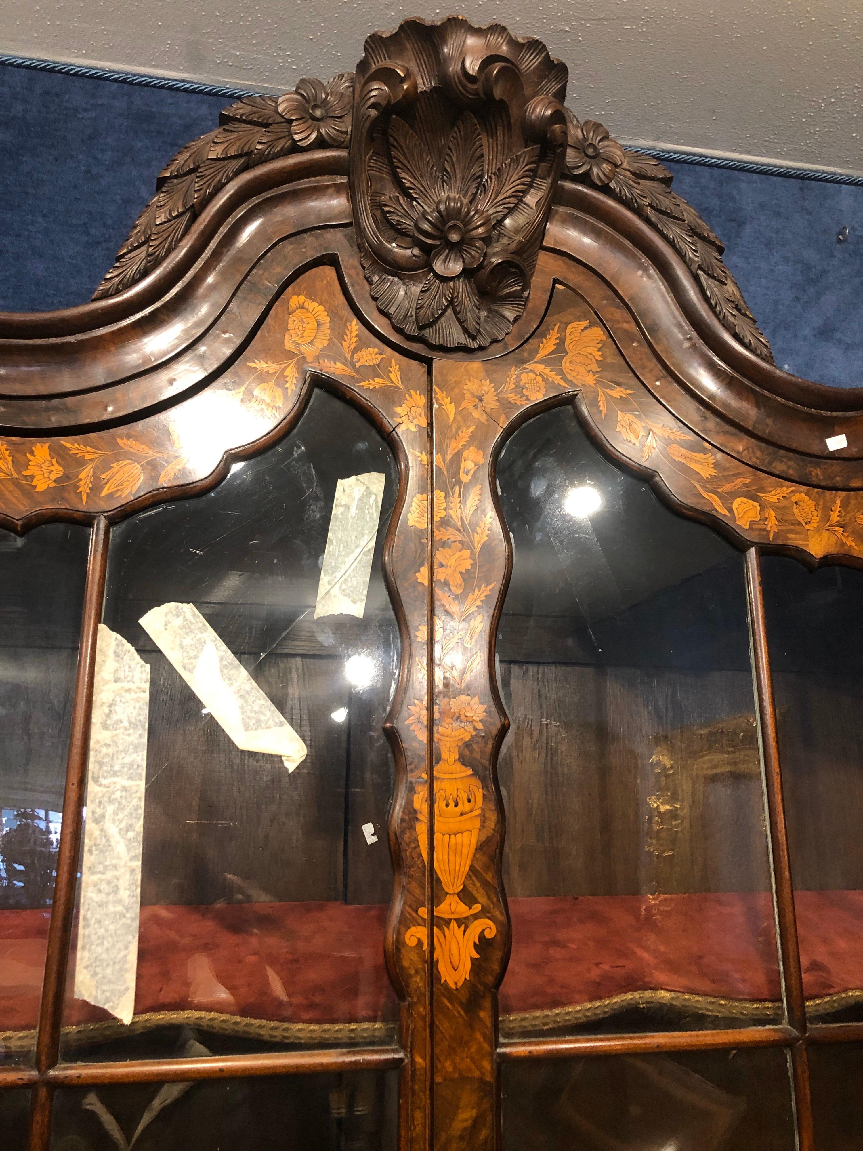 19th Century Dutch Louis XVI Wood Walnut Inlaid Cabinet, 1820 For Sale 3