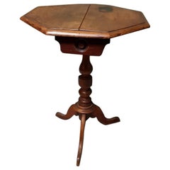 19th Century Dutch Mahogany Colored Pine Side Table