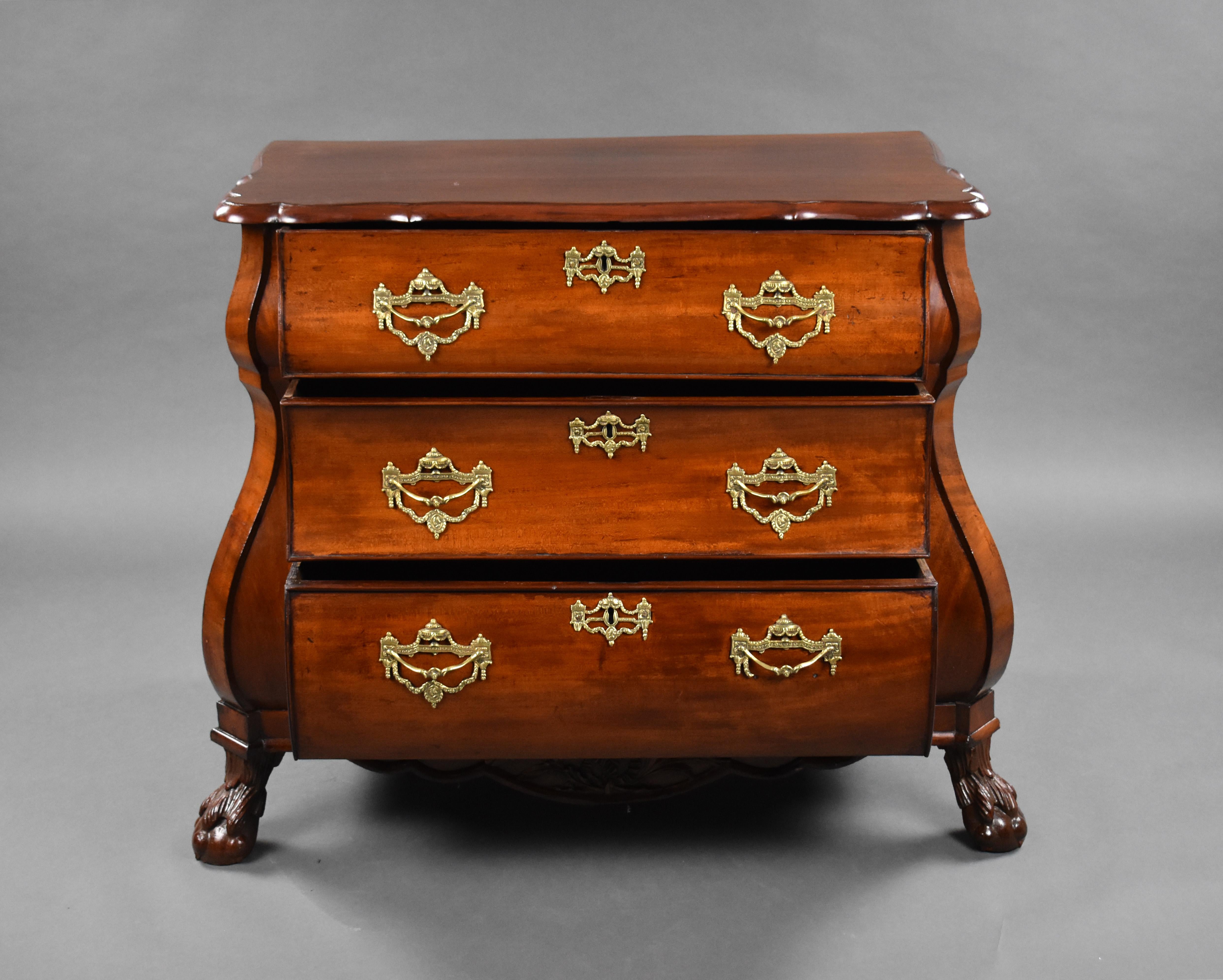 19th Century Dutch Mahogany Commode Chest of Drawers In Good Condition For Sale In Chelmsford, Essex