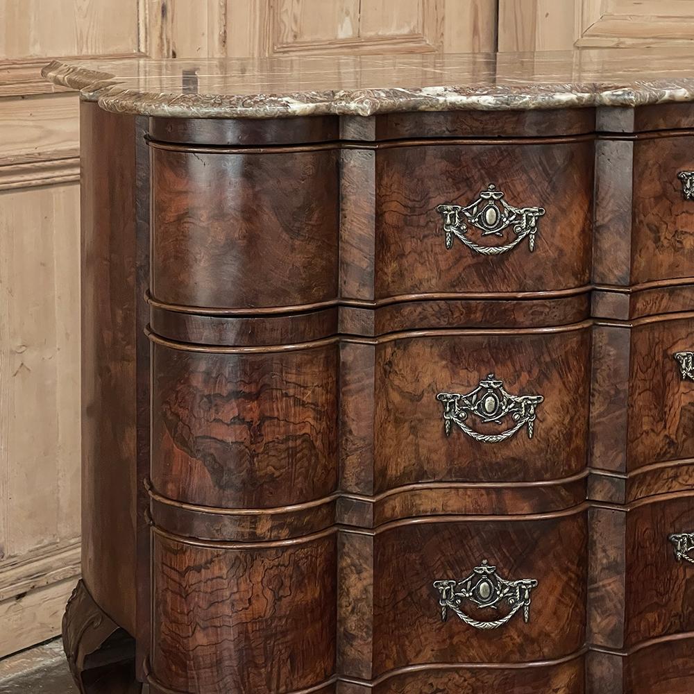 19th Century Dutch Marble Top Chippendale Commode ~ Chest of Drawers For Sale 5