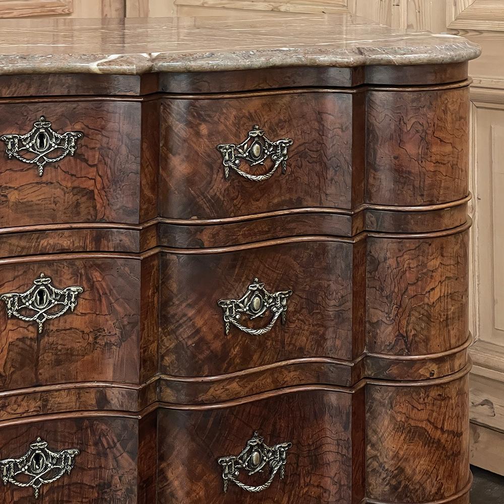 19th Century Dutch Marble Top Chippendale Commode ~ Chest of Drawers For Sale 7